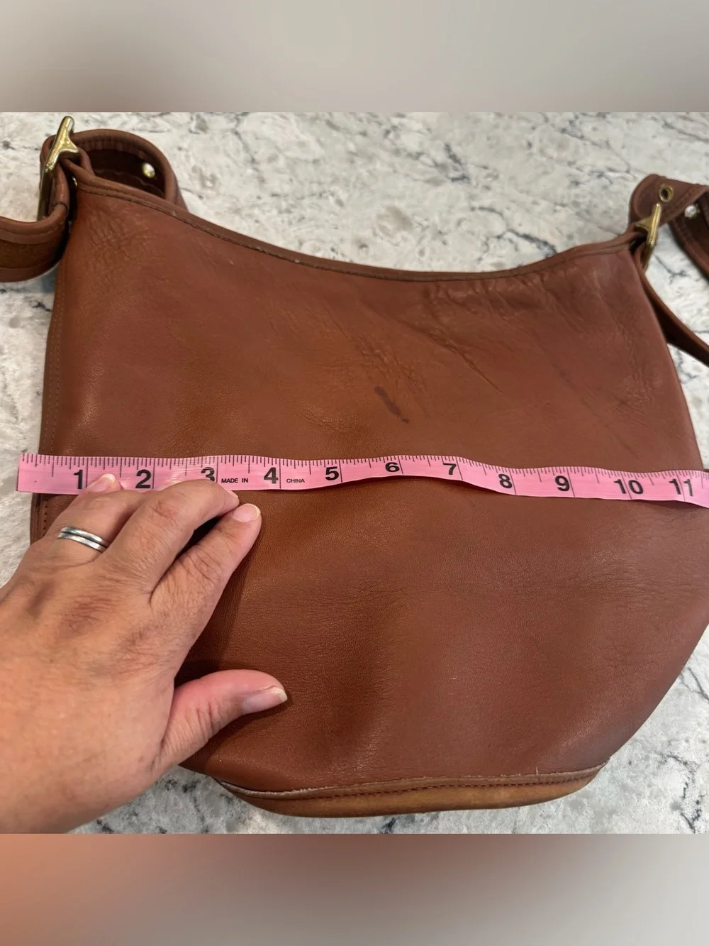 Vintage Coach Helen's Legacy 9953 Bucket Bag Brown Leather Adjustable Made USA